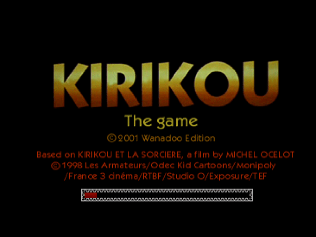 Kirikou title screen for Playstation